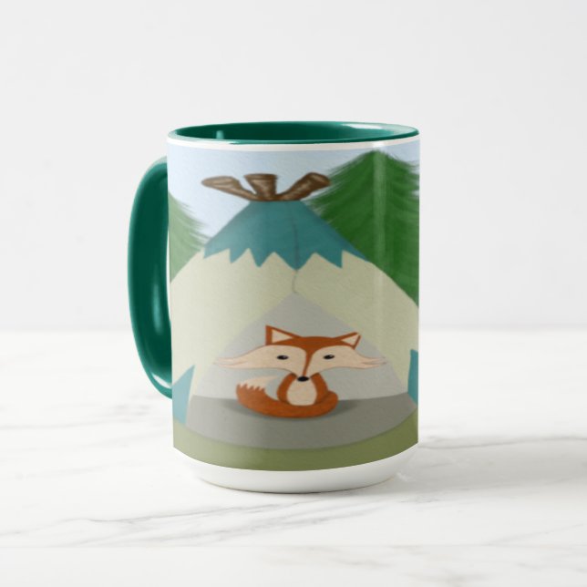 Niedlicher Lone Fox Tasse (Vorderseite Links)