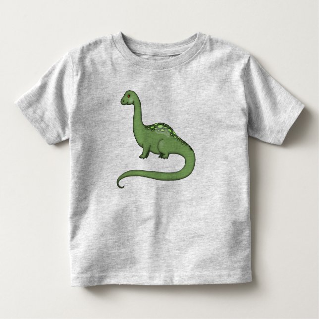 Niedlicher Long Neck Dinosaurier T - Shirt für Kin (Vorderseite)