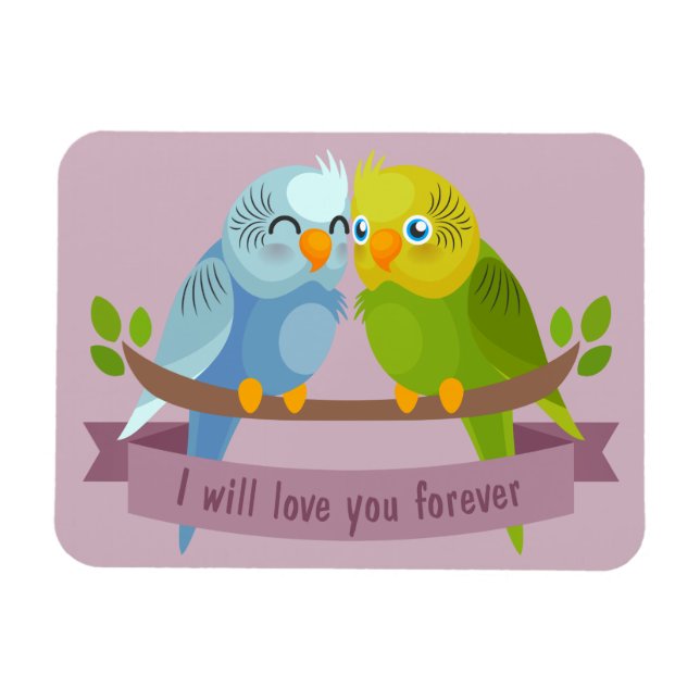 Niedlicher Love Birds-Magnet Magnet (Horizontal)