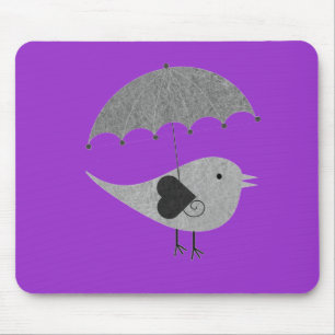Niedlicher Lovebird mit Umbrella Mousepad