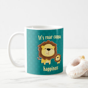 Niedlicher Löwe und Baby Cub Kindergeburtstag Kaffeetasse