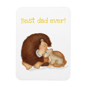 Niedlicher Löwe und Cut-Magnet "Best Papa je" Magnet
