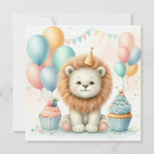 Niedlicher LöwenGeburtstag Karte