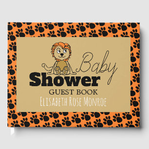 Niedlicher Löwengürtel, Babydusche Gästebuch