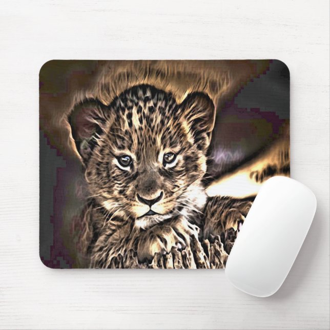 Niedlicher Löwenwürfel Mousepad (Mit Mouse)