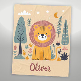 Niedlicher Löwenzahn im Wald Fleecedecke