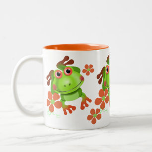 Niedlicher lustiger Baum-Frosch Zweifarbige Tasse