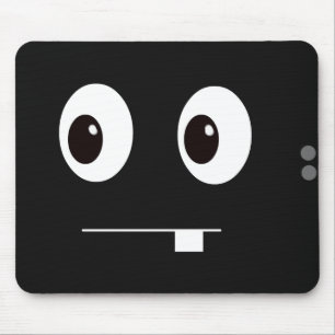 Niedlicher, lustiger Cartoon eines schwarzen Monst Mousepad