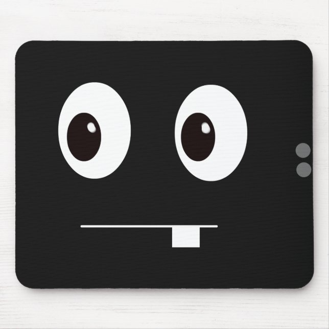 Niedlicher, lustiger Cartoon eines schwarzen Monst Mousepad (Vorne)