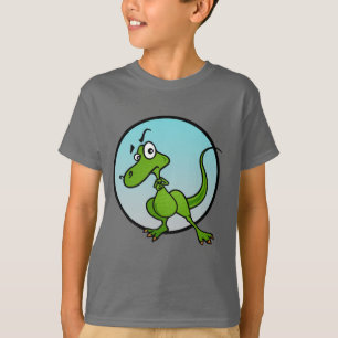 NIEDLICHER LUSTIGER DINOSAURIER-GRAFIK-T - SHIRT