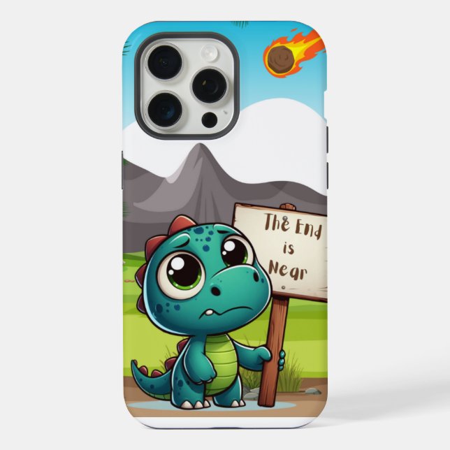 niedlicher, lustiger Dinosaurier iPhone Hülle (Rückseite)