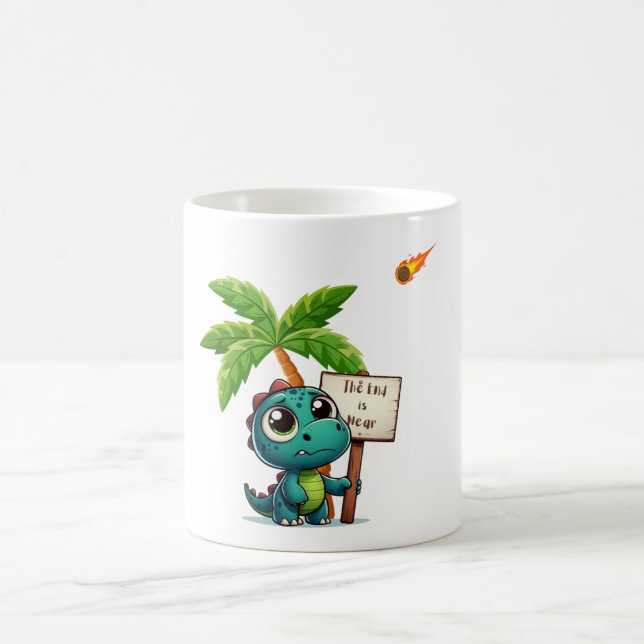 niedlicher, lustiger Dinosaurier Kaffeetasse (Mittel)
