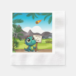 niedlicher, lustiger Dinosaurier Serviette