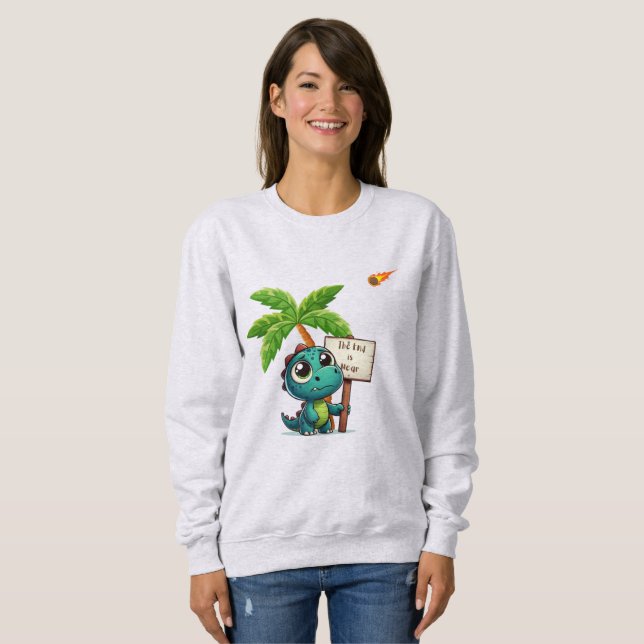 niedlicher, lustiger Dinosaurier Sweatshirt (Vorne ganz)