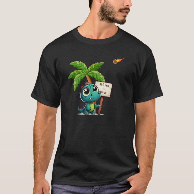 niedlicher, lustiger Dinosaurier T-Shirt (Vorderseite)