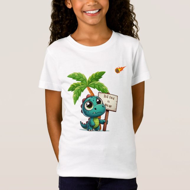 niedlicher, lustiger Dinosaurier T-Shirt (Vorderseite)