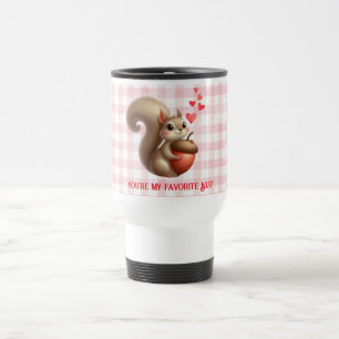 Niedlicher lustiger Eichhörnchen Valentinstag Reisebecher