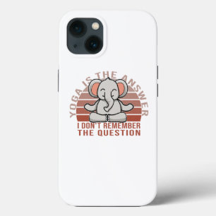 Niedlicher, lustiger Elefant beim Yoga. lustiges Y Case-Mate iPhone Hülle