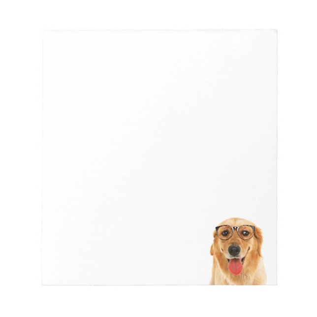 Niedlicher lustiger Golden Retriever Notizblock (Vorderseite)