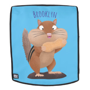 Niedlicher lustiger großer Wangen-Chipmunk-Cartoon Rucksack