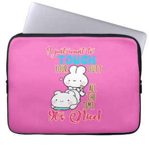 Niedlicher lustiger Hase, ich will einfach nur dei Laptopschutzhülle
