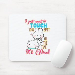 Niedlicher lustiger Hase, ich will einfach nur dei Mousepad