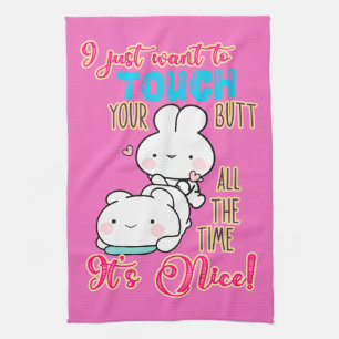 Niedlicher lustiger Hase Ich will einfach nur dein Geschirrtuch