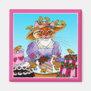 Niedlicher lustiger Katze Marie Antoinette Magnet