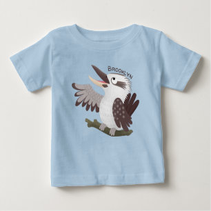 Niedlicher lustiger Lachen kookaburra Cartoon Baby T-shirt