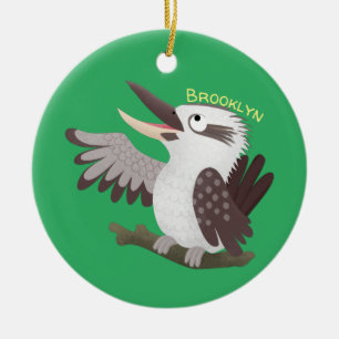 Niedlicher lustiger Lachen kookaburra Cartoon Keramik Ornament