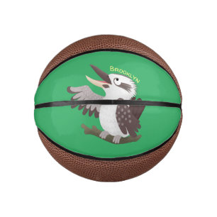 Niedlicher lustiger Lachen kookaburra Cartoon Mini Basketball