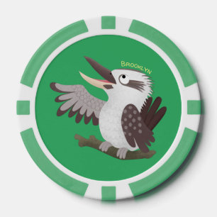 Niedlicher lustiger Lachen kookaburra Cartoon Pokerchips