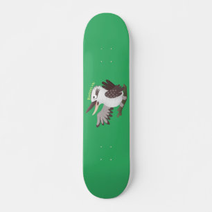 Niedlicher lustiger Lachen kookaburra Cartoon Skateboard