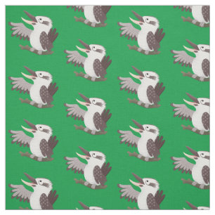 Niedlicher lustiger Lachen kookaburra Cartoon Stoff