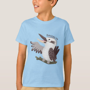 Niedlicher lustiger Lachen kookaburra Cartoon T-Shirt
