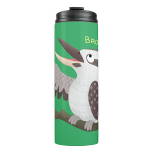Niedlicher lustiger Lachen kookaburra Cartoon Thermosbecher