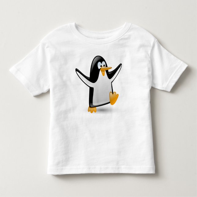 Niedlicher lustiger Penguin Kleinkind T-shirt (Vorderseite)