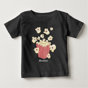 Niedlicher lustiger Popcorn-Cartoon Baby T-shirt
