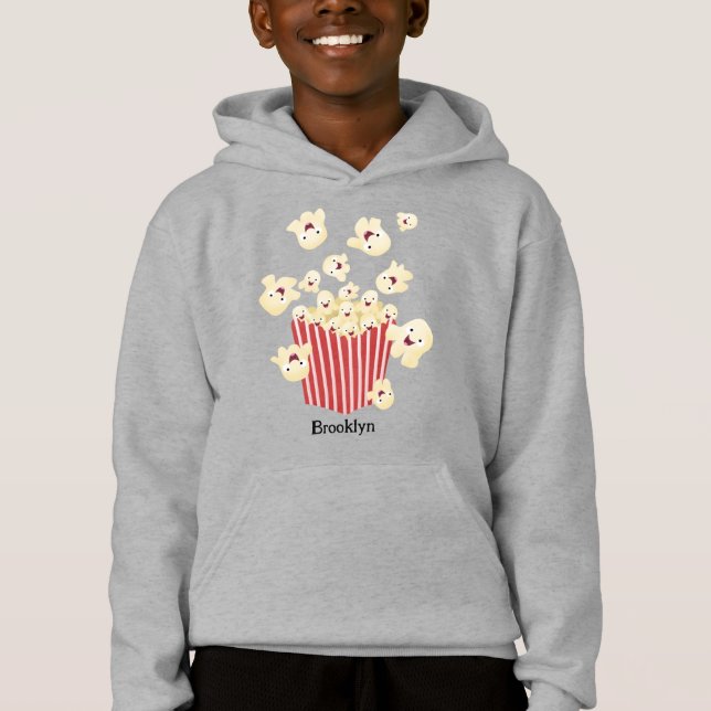 Niedlicher lustiger Popcorn-Cartoon Hoodie (Vorderseite)