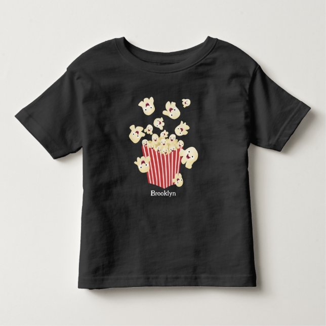 Niedlicher lustiger Popcorn-Cartoon Kleinkind T-shirt (Vorderseite)
