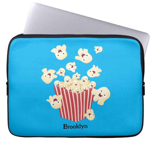 Niedlicher lustiger Popcorn-Cartoon Laptopschutzhülle (Vorderseite)