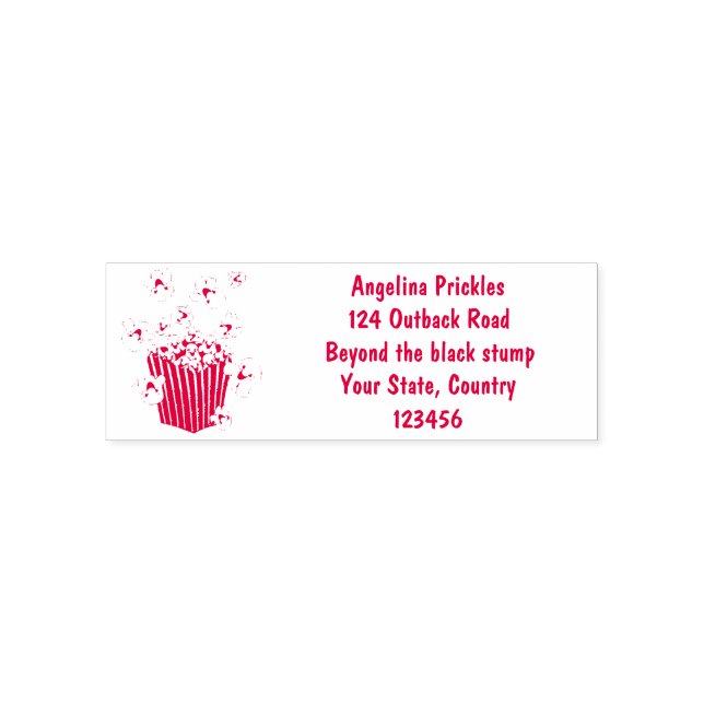 Niedlicher lustiger Popcorn-Cartoon Permastempel (Design)