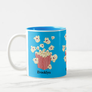 Niedlicher lustiger Popcorn-Cartoon Zweifarbige Tasse