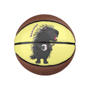 Niedlicher, lustiger Porcuppspiel Banjo Cartoon Mini Basketball
