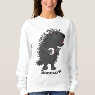 Niedlicher, lustiger Porcuppspiel Banjo Cartoon Sweatshirt