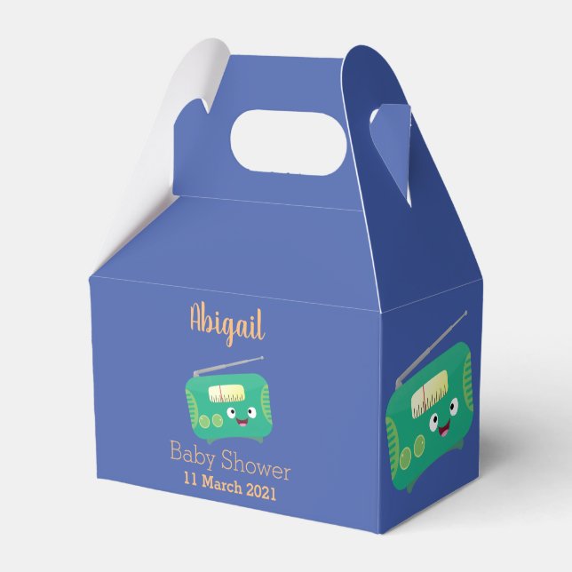 Niedlicher, lustiger Retro-Cartoon Geschenkschachtel (Vorderseite)