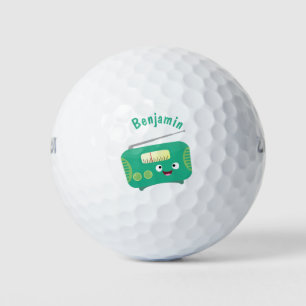 Niedlicher, lustiger Retro-Cartoon Golfball