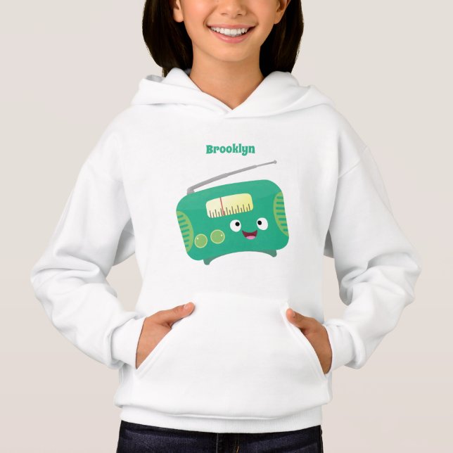 Niedlicher, lustiger Retro-Cartoon Hoodie (Vorderseite)