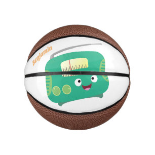 Niedlicher, lustiger Retro-Cartoon Mini Basketball