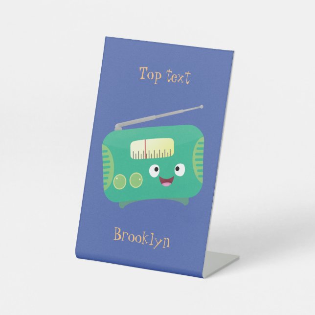 Niedlicher, lustiger Retro-Cartoon Sockelschild (Vorderseite)